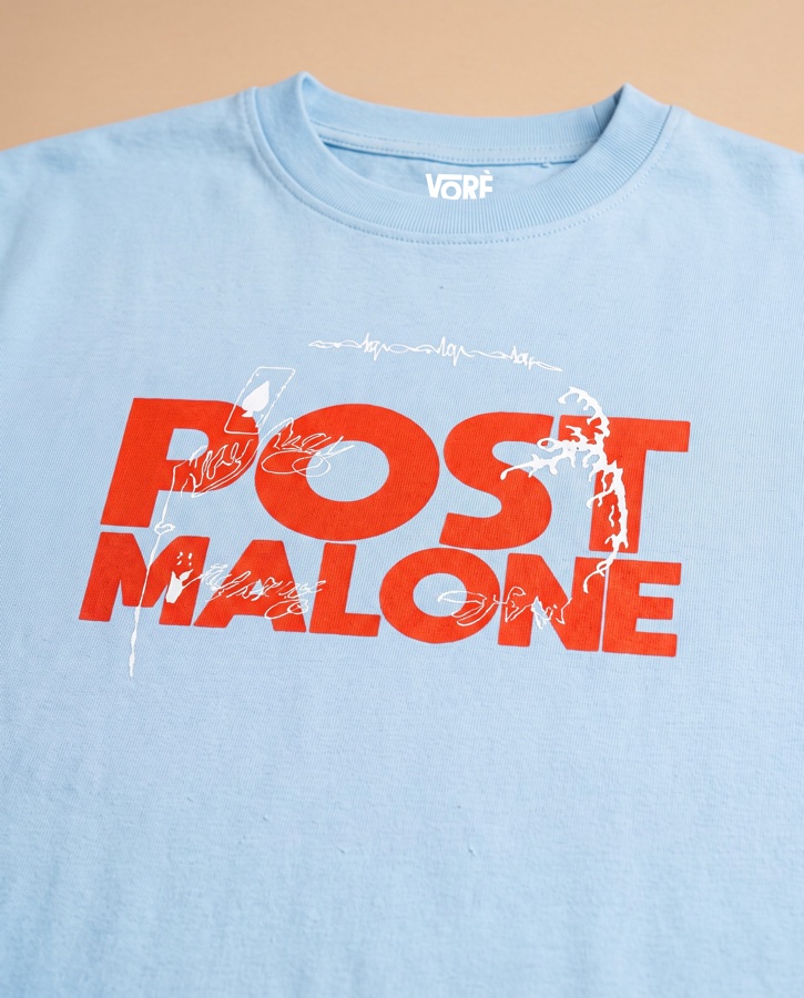 VORÉ Post Malone oversized tee in baby blue